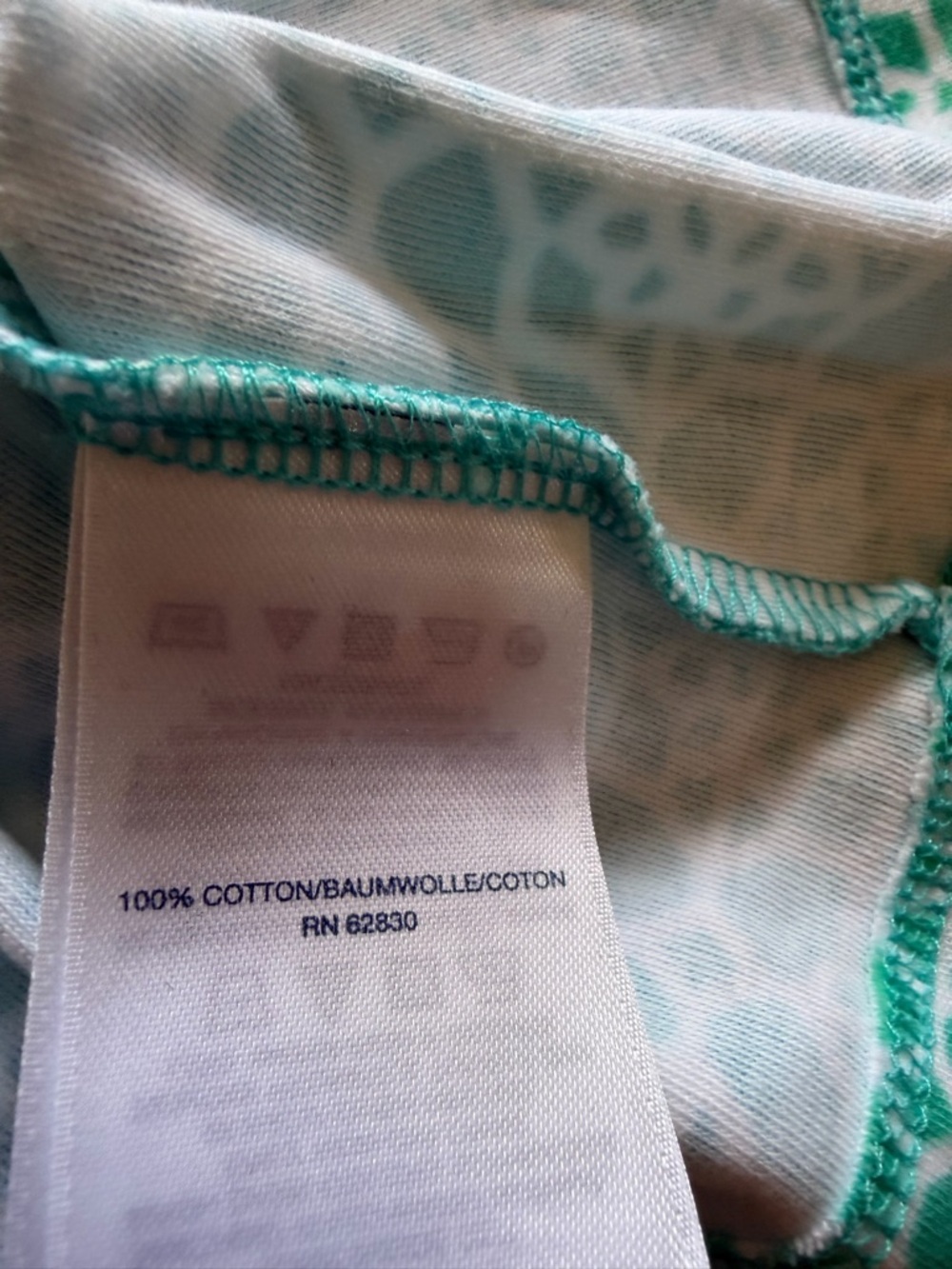 Lands’ End women’s green and white tank top lightweight great design size 1X - Picture 7 of 8
